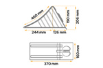 Klin pod koła AL-KO H: 206mm UK46 metalowy