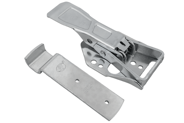 Zaczep burtowy z zapinaczem STEELPRESS ZB-04C+Z-01A kompletne zamknięcie burty przyczepy
