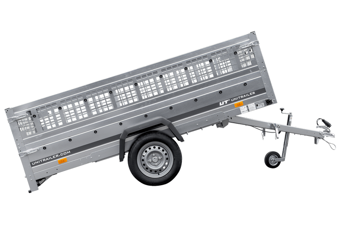 Przyczepka jednoosiowa 264x125 UNITRAILER GARDEN 264 KIPP z burtami siatkowymi
