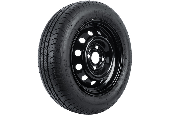 Koło do przyczepki OPONA LINGLONG 155/70 R13 75N FELGA UNITRAILER czarna 4Jx13"H2 4x100 ET:30