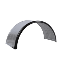 Błotnik bliźniak do przyczepy 16-17,5" DOMAR DK7135 nadkole 1000/450mm metalowy z gumową krawędzią