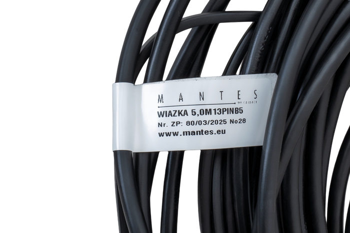 Instalacja elektryczna MANTES wiązka przyczepy lawety 5m wtyczka 13 PIN bajonety 2x 5 PIN