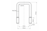 Cybant kwadratowy DROMET typ C obejma M12 92×167mm