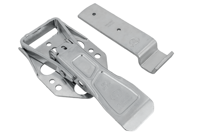 Zaczep burtowy z zapinaczem STEELPRESS ZB-04C+Z-01A kompletne zamknięcie burty przyczepy