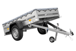 Przyczepka jednoosiowa 200x106 UNITRAILER GARDEN 200 KIPP ze stelażem H-0 i pokrowcem szarym