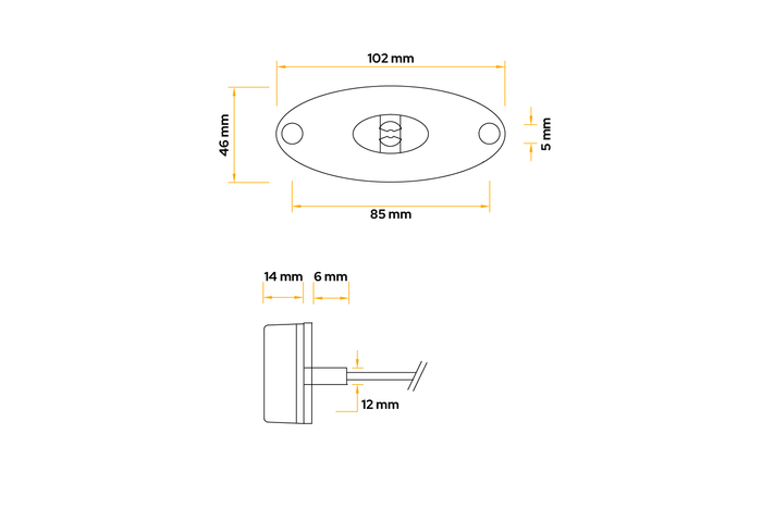 Lampa obrysowa ASPÖCK FLATPOINT II LED biała uniwersalna