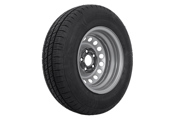 Koło wzmacniane do przyczepy OPONA KENDA 185/80 R14C 104/102N FELGA KENDA 5.5Jx14"H2 5x112 ET:30