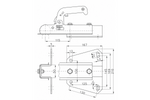 Zaczep kulowy WINTERHOFF WW 8-G+V-adapter do przyczepki 800kg z dyszlem typu V