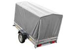 Przyczepka jednoosiowa 230x125 UNITRAILER GARDEN 230 KIPP ze stelażem H-1100 i pokrowcem szarym
