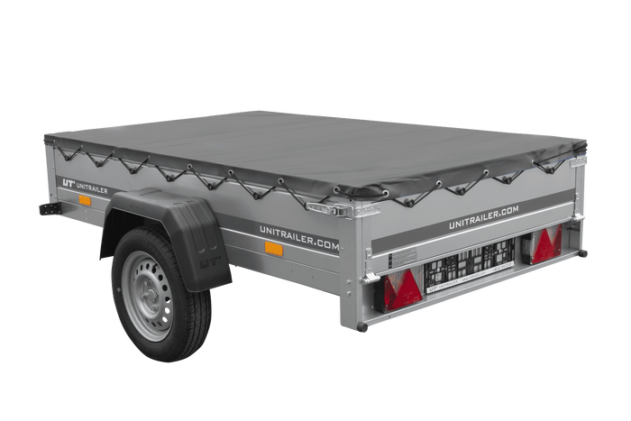 Przyczepka lekka 200x125 UNITRAILER GARDEN 201 KIPP z plandeką szarą