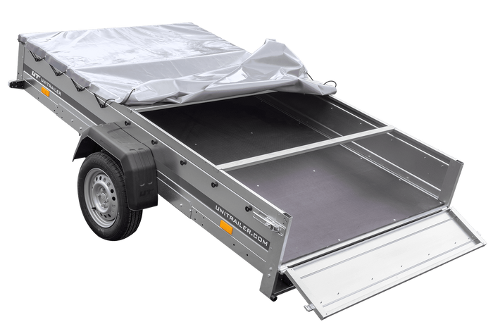 Przyczepka samochodowa 264x150 UNITRAILER GARDEN 265 KIPP ze stelażem H-0 i pokrowcem szarym