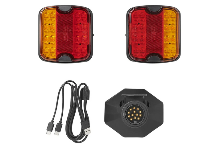 Lampy tylne ProPlus LED 13-PIN 4 funkcje lewa+prawa, na magnes, bluetooth