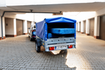 Przyczepka jednoosiowa 230x125 UNITRAILER GARDEN 230 FD ze stelażem H-800 i pokrowcem niebieskim