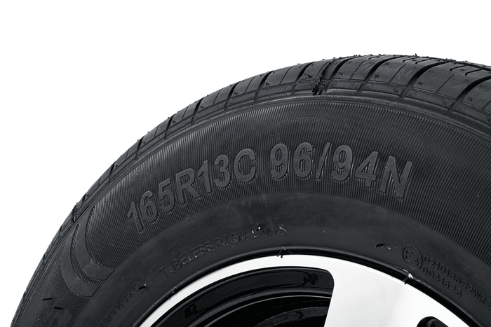 Koło wzmacniane do przyczepy OPONA KENDA 165/80 R13C 96/94N FELGA ALU STARCO poler 5Jx13"H2 4X100 ET:30